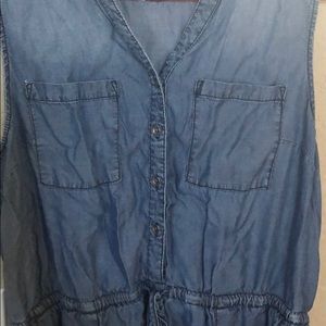 Time and True Denim Romper